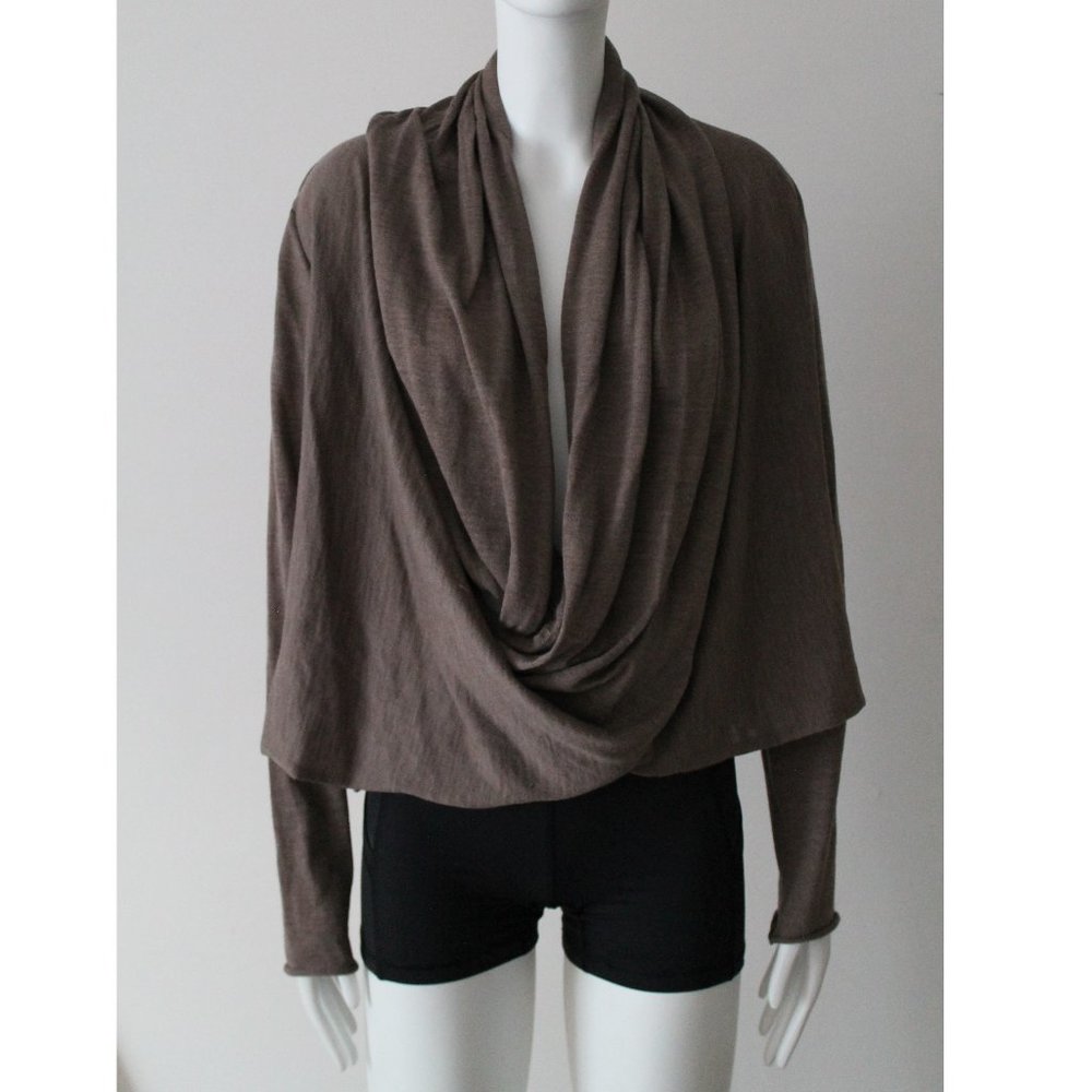 Paul Hardy Lamb.S.Laughter Swag Convertible Cardigan / Size Small / Wrap Wool